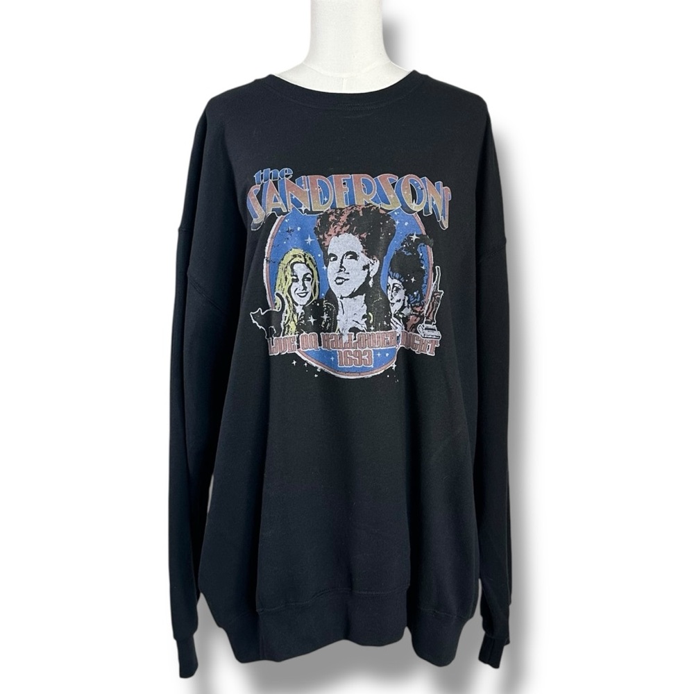 Hocus Pocus Sanderson Sisters Graphic Sweatshirt Black Halloween Witch Size 2X